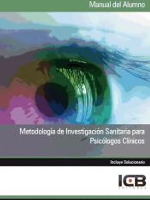 Manual metodología de investigación sanitaria para psicólogos clínicos