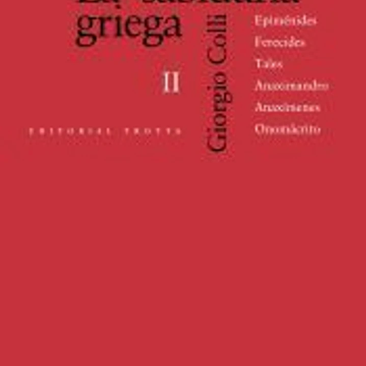 La sabiduría griega II 1