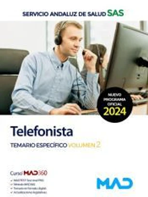 Telefonista. Temario específico volumen 2. Servicio Andaluz de Salud (SAS)