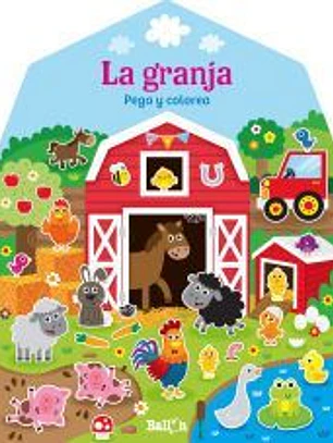 Casitas - La granja pega y colorea
