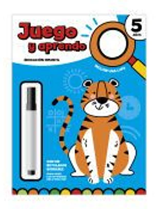 JUEGO Y APRENDO 5 AÑOS - CON LUPA Y ROTULADOR BORRABLE
