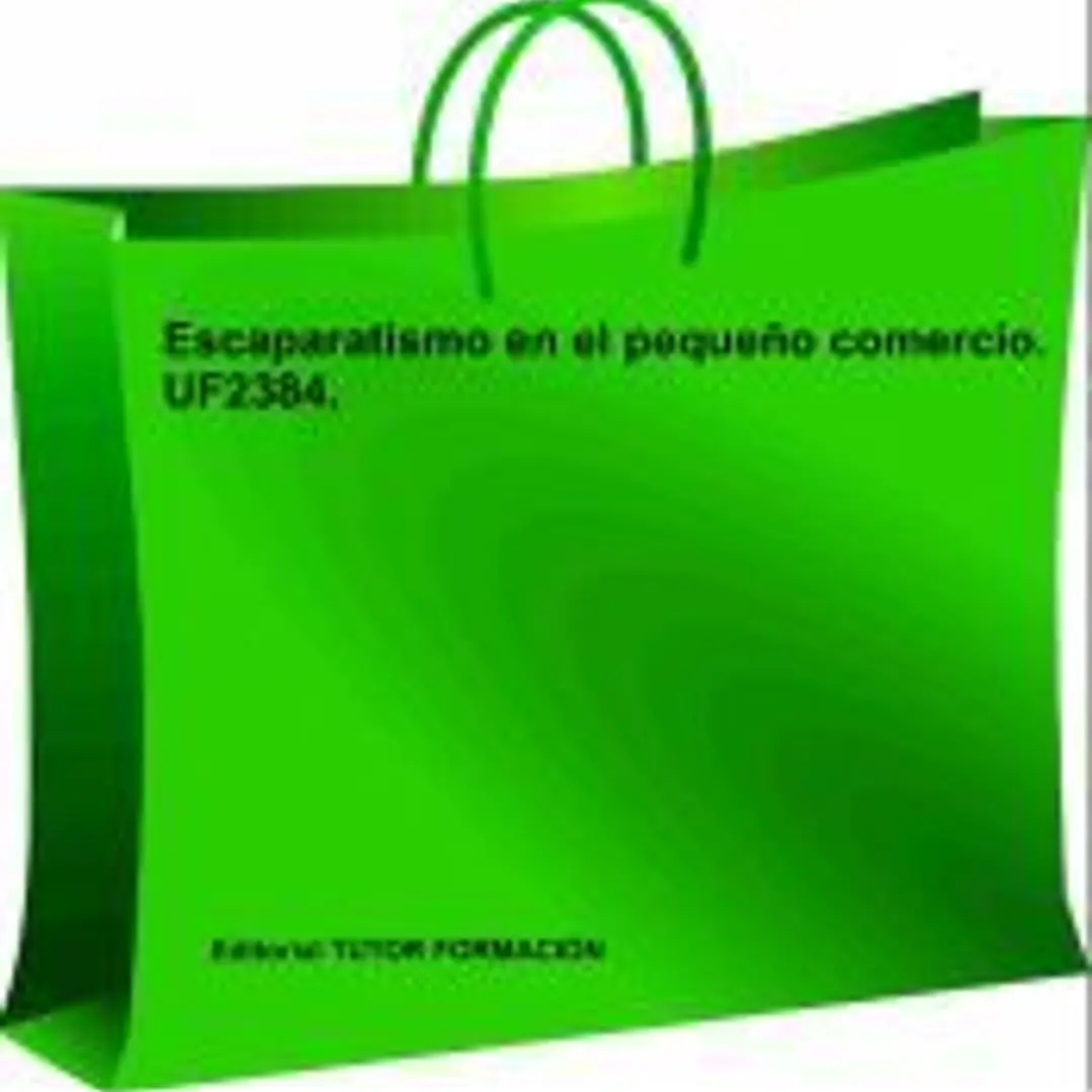 Escaparatismo en el pequeño comercio. Certificados de profesionalidad. Actividades de gestión del pequeño comercio 1