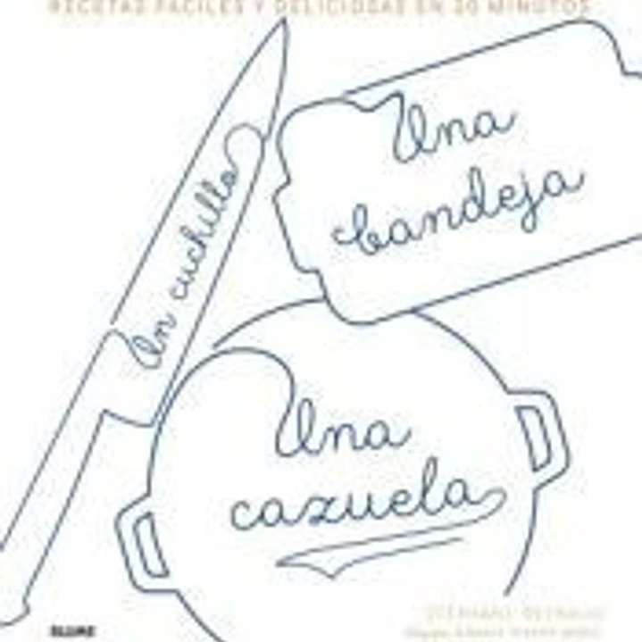 Un cuchillo, una bandeja, una cazuela 1