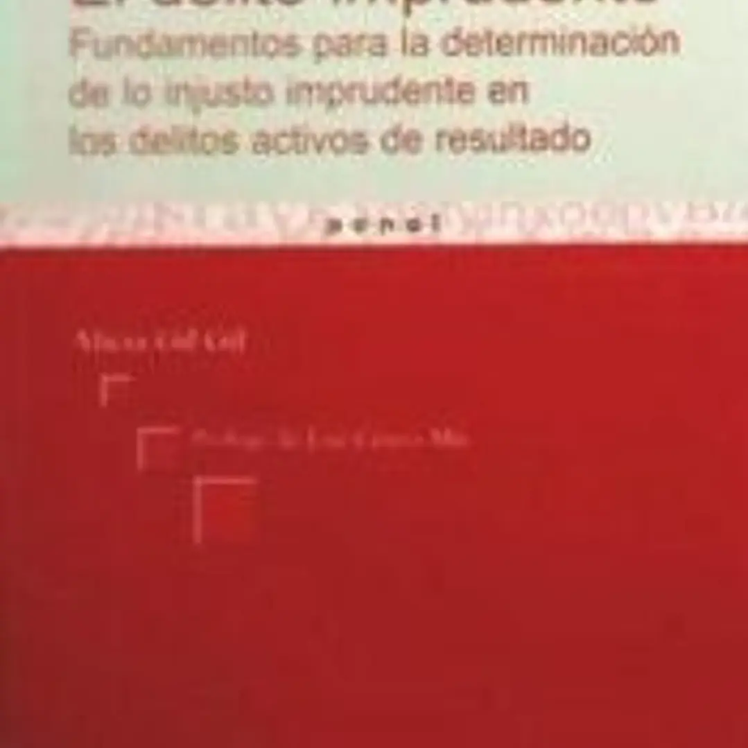 DELITO IMPRUDENTE, EL. Fundamentos para la determinación de lo injusto imprudente en los delitos activos de resultado. 1