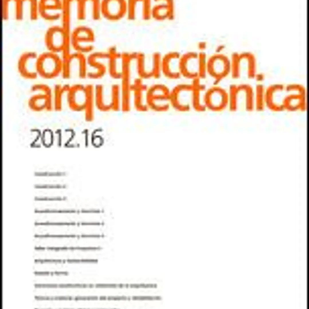 Memoria de Construccion Arquitectonica 2012.16 1