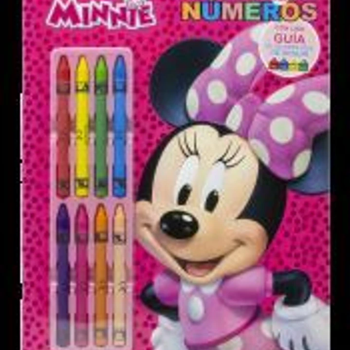 Minnie. Colorea por números con ceras: Con 8 ceras de colores 1