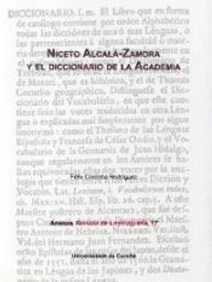Niceto Alcalá-Zamora y el Diccionario de la Academia