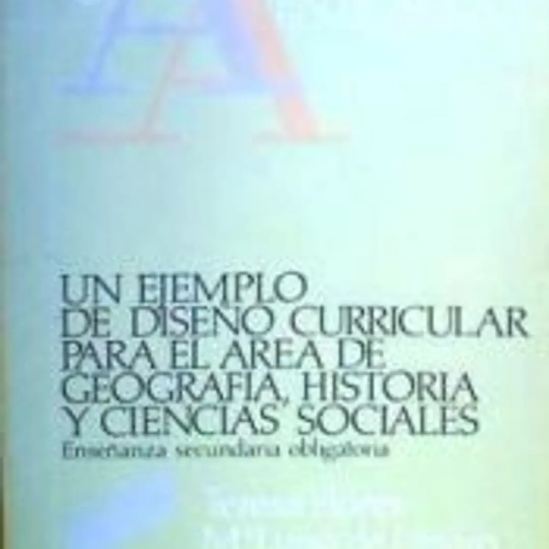 Un ejemplo de diseño curricular para el área de geografía,historia y ciencias sociales 1