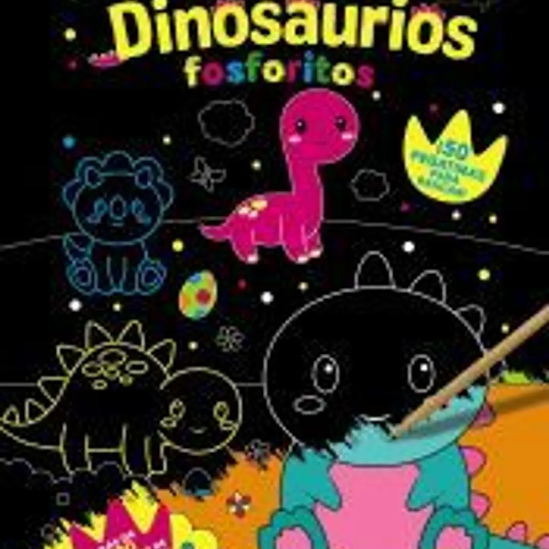Rasca y pinta dinosaurios fosforitos 1