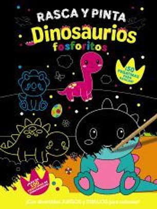 Rasca y pinta dinosaurios fosforitos