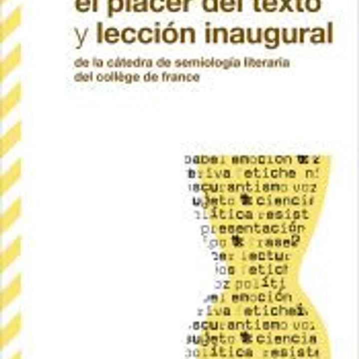 El placer del texto y Lección inaugural 1