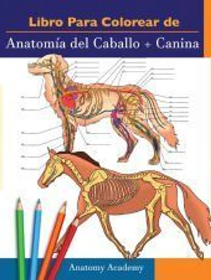 Libro para colorear de Anatomía del Caballo + Canina
