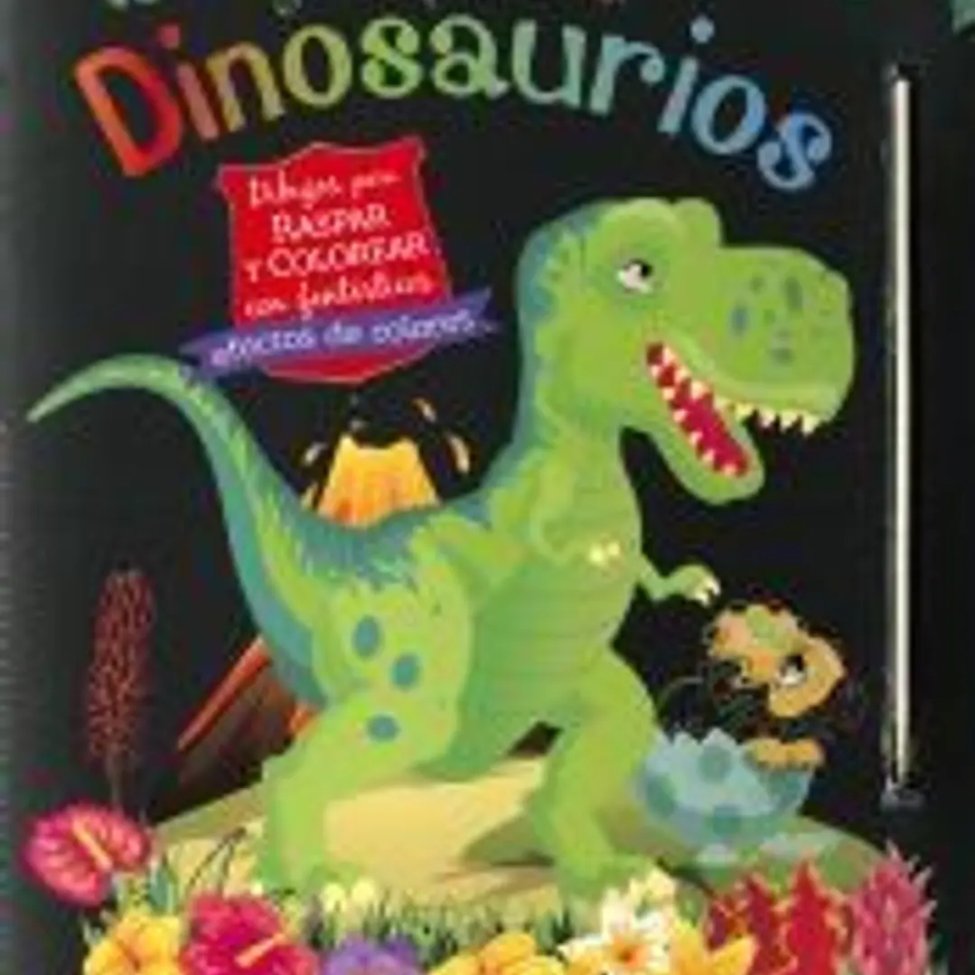 Dinosaurios. Dibujos para raspar y colorear 1