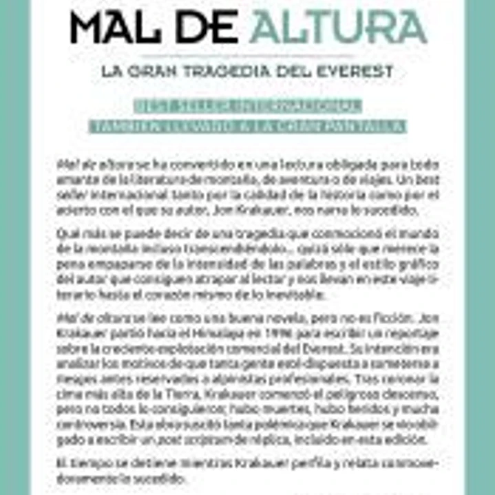 Mal de altura, edición de bolsillo 1