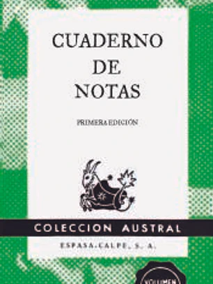 Cuaderno de notas verde 9x14cm