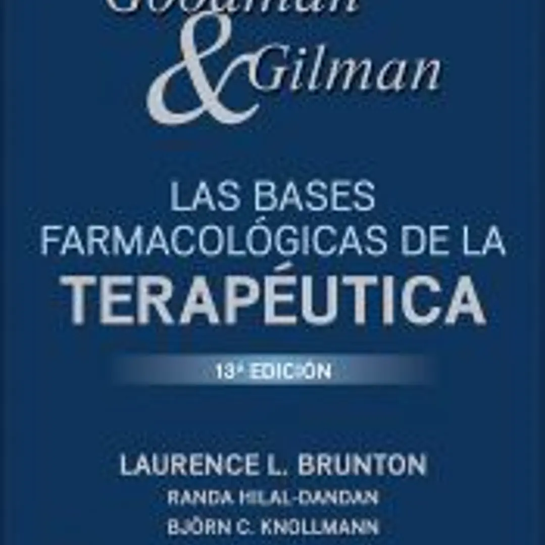 G&G BASES FARMACOLOGICAS DE LA TERAPEUTICA 1