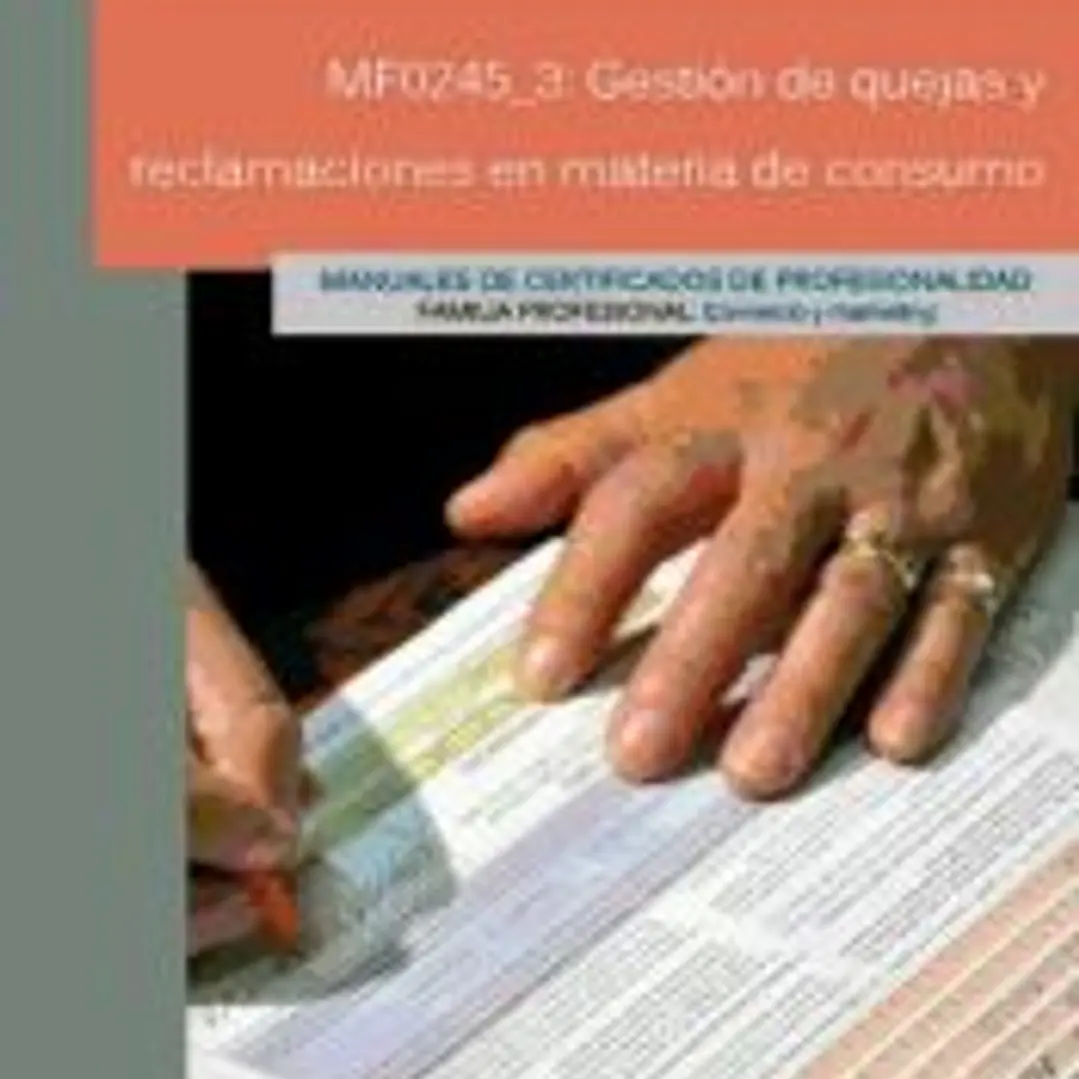 Gestión de quejas y reclamaciones en materia de consumo 1