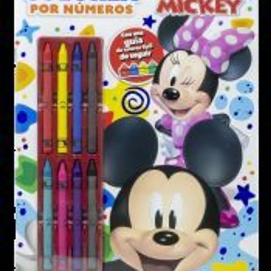 Mickey. Colorea por números con ceras: Con 8 ceras de colores 1