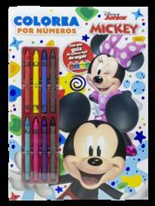 Mickey. Colorea por números con ceras: Con 8 ceras de colores