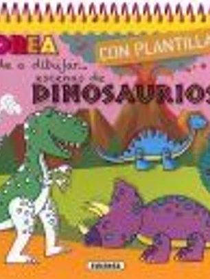Colorea y aprende a dibujar con plantillas. Dinosaurios