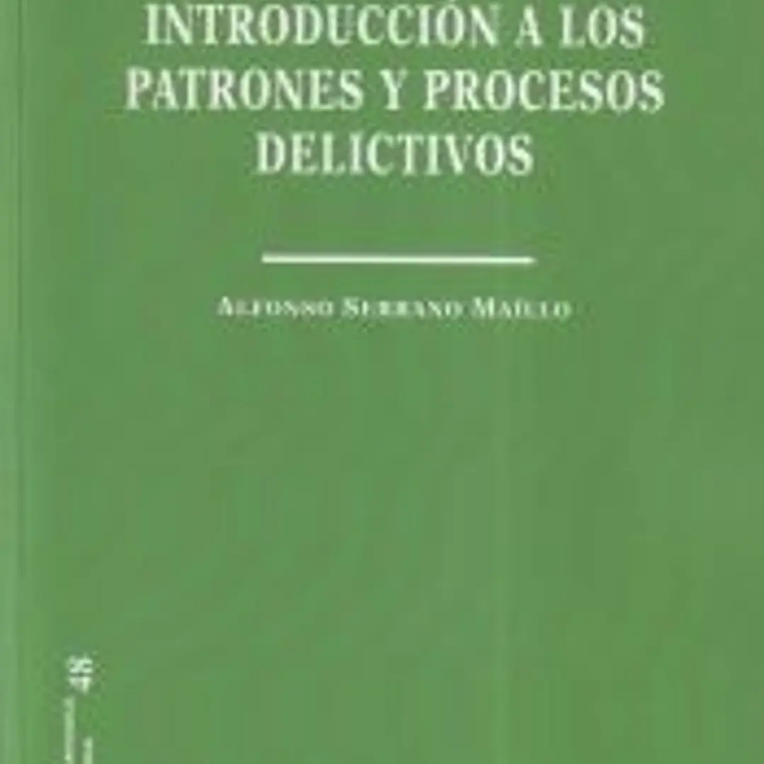 Introducción a los patrones y procesos delictivos 1