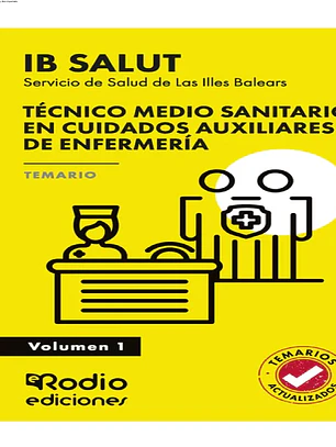 Técnico Medio Sanitario en Cuidados Auxiliares de Enfermería. 
