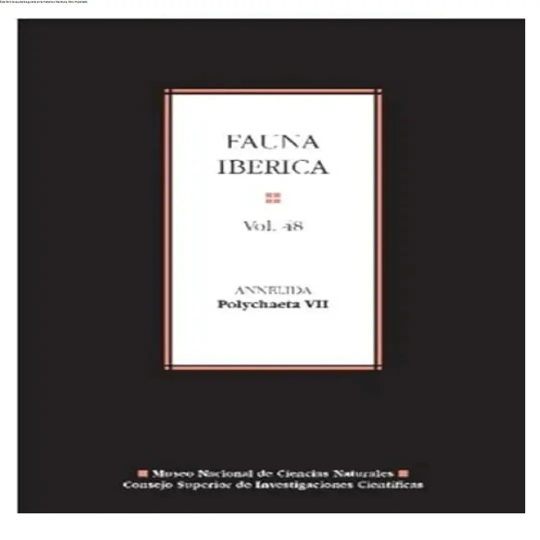 Fauna ibérica. Vol. 48, Annelida : Polychaeta VII 1