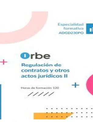 ADGD230PO. Regulación de contratos y otros actos jurídicos II