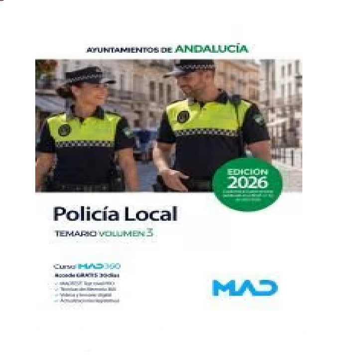 Policía Local de Andalucía. Nuevo programa (Decreto 8/2026, de 28 de enero). Temario volumen 3 1