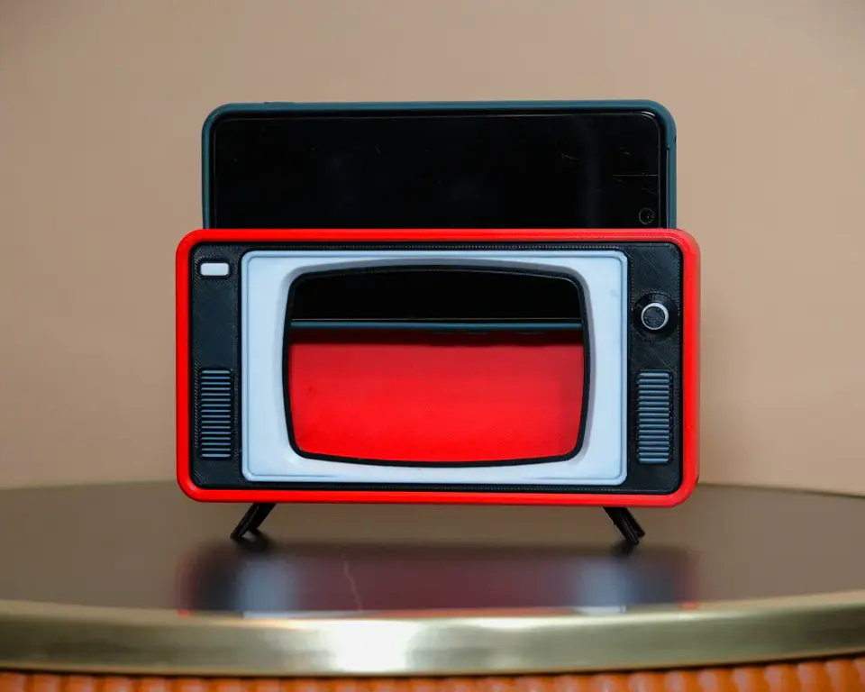 Porta Teléfono Retro estilo TV antigua 4