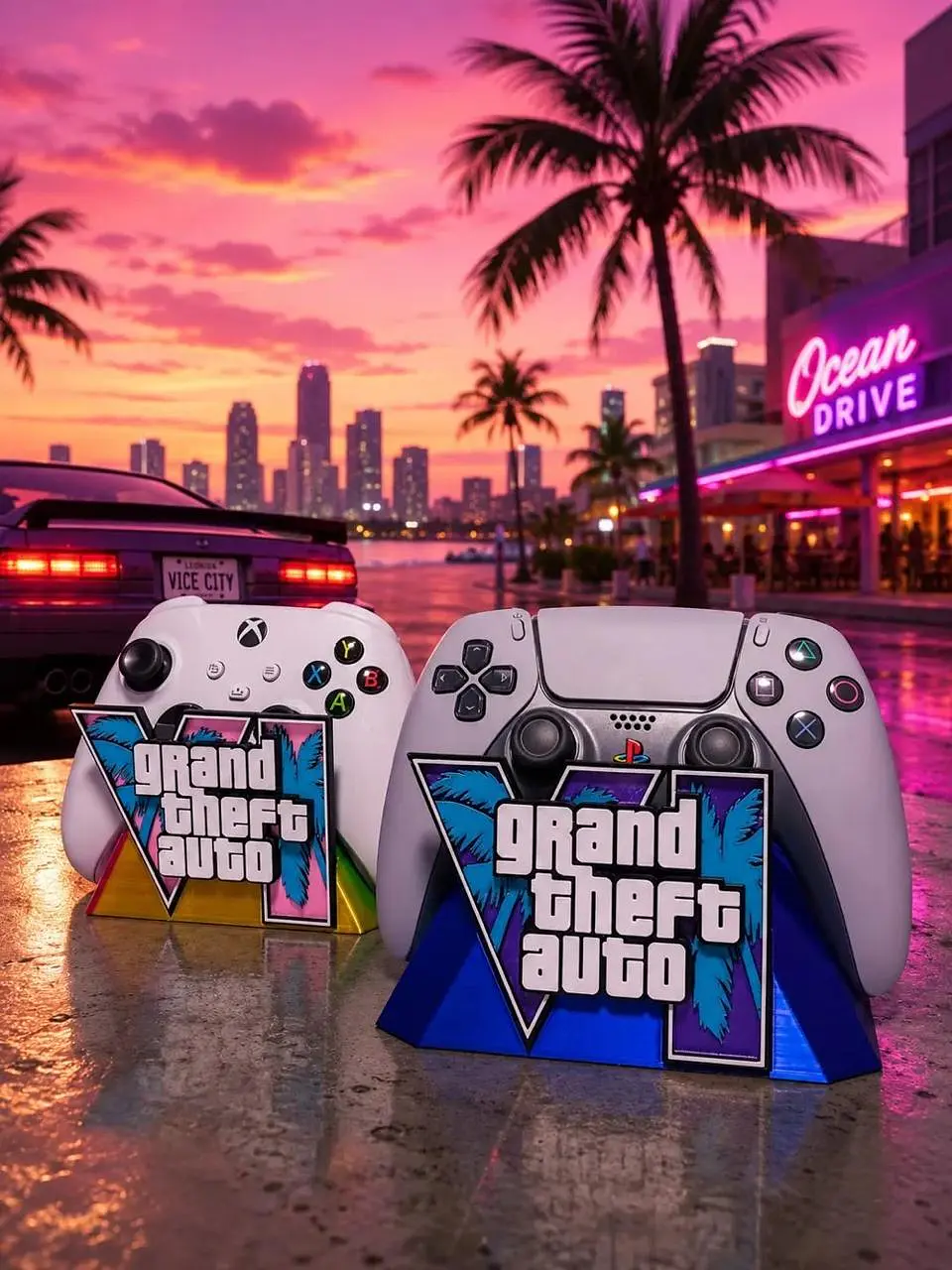 Soporte para mandos de PS5 estilo GTA 1