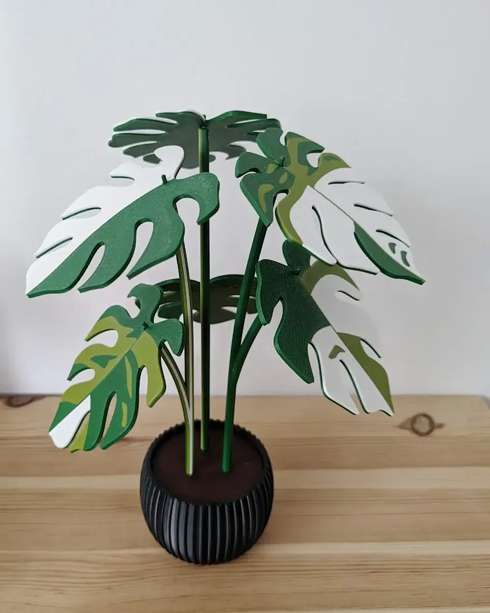 Posa Vasos Estilo planta Monstera  3
