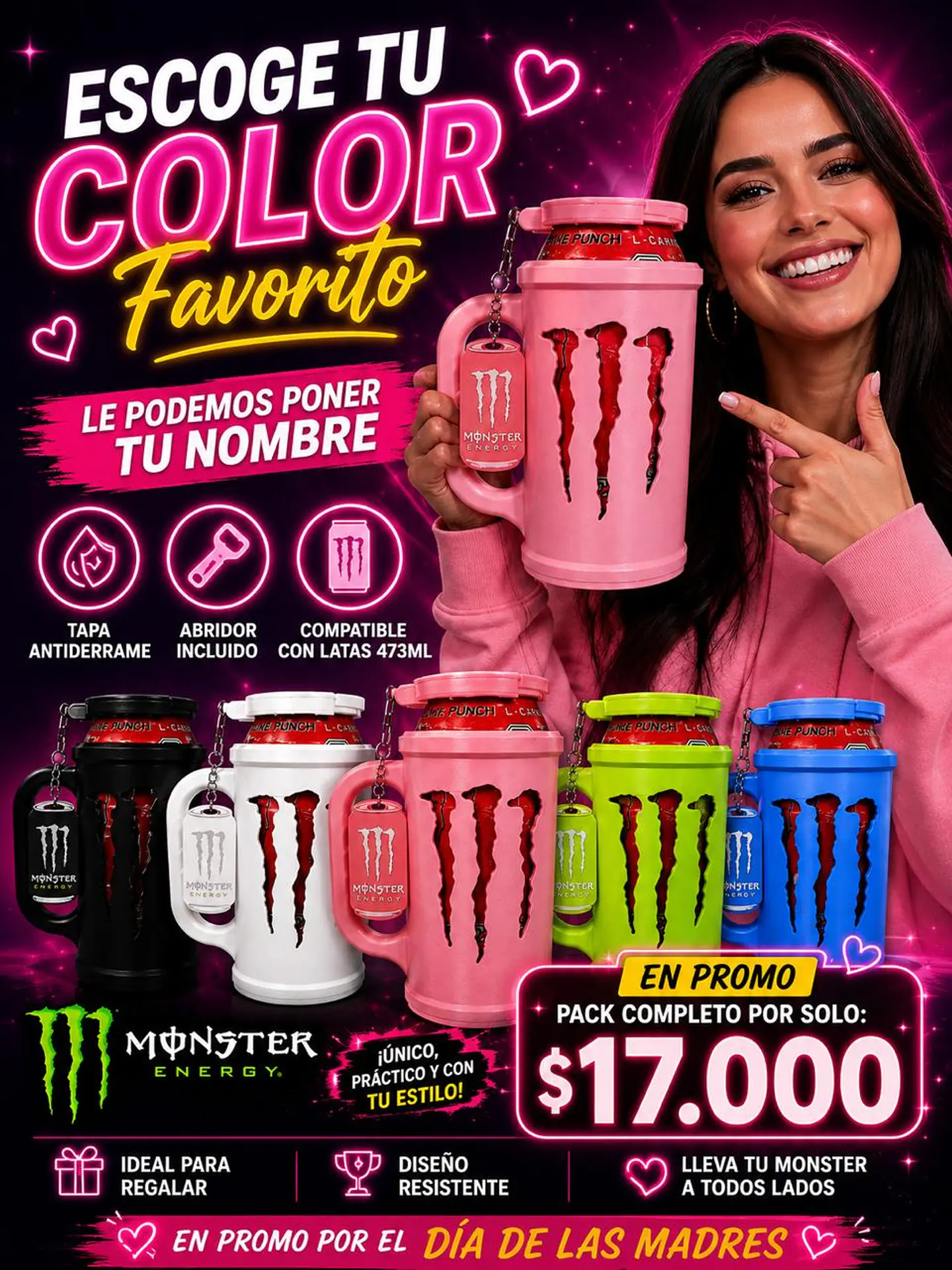 Porta latas Monster  1