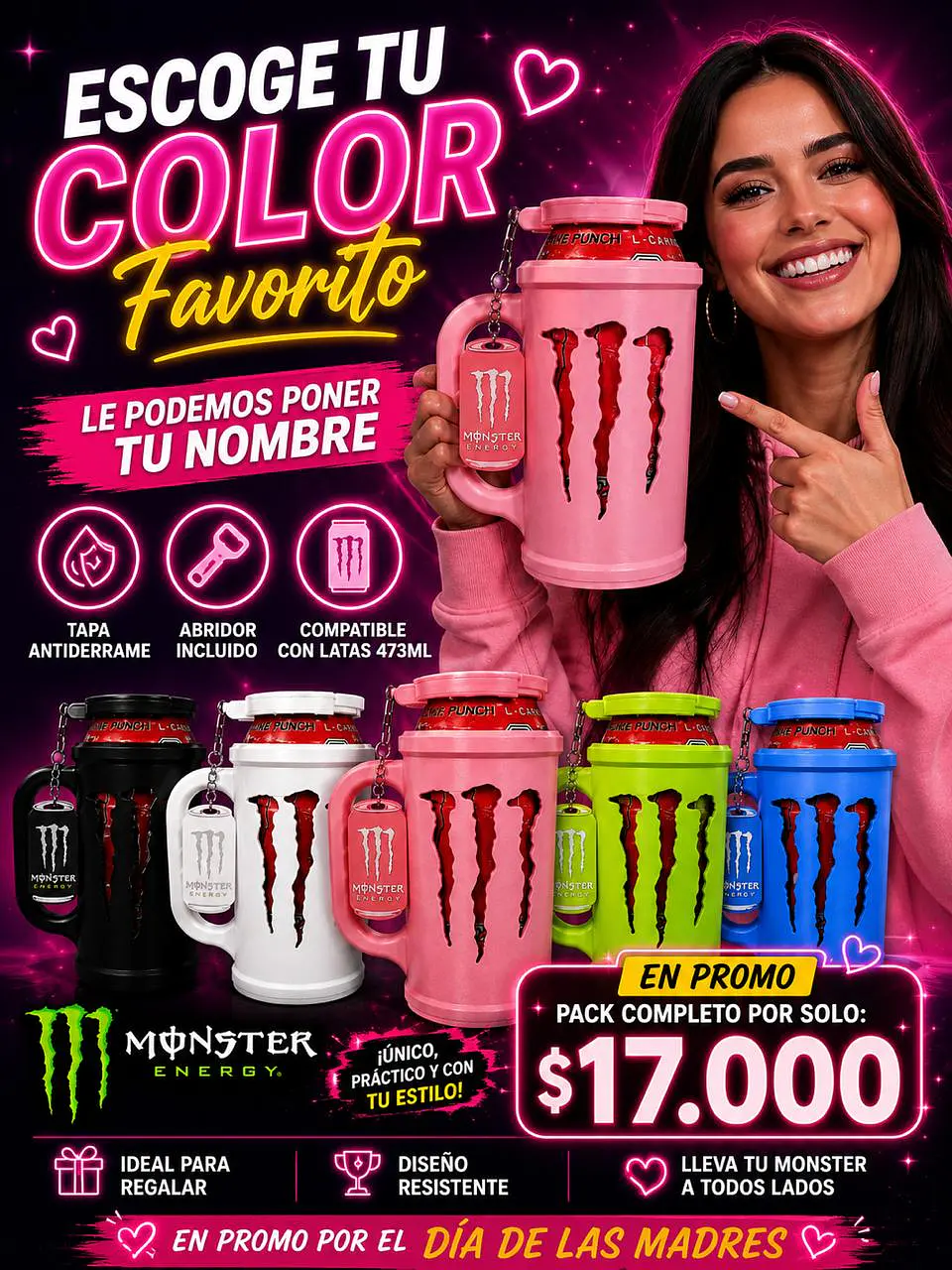 Porta latas Monster  1