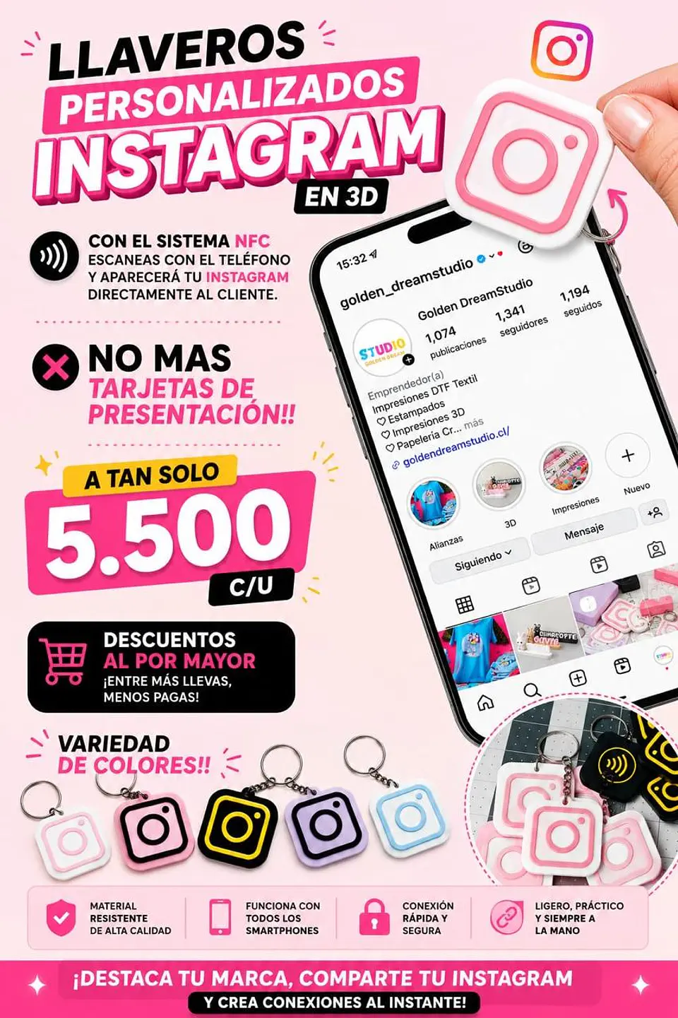 Llavero con Chips NFC 1