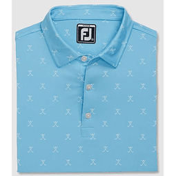 Polera Footjoy Niño Celeste