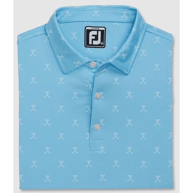 Polera Footjoy Niño Celeste