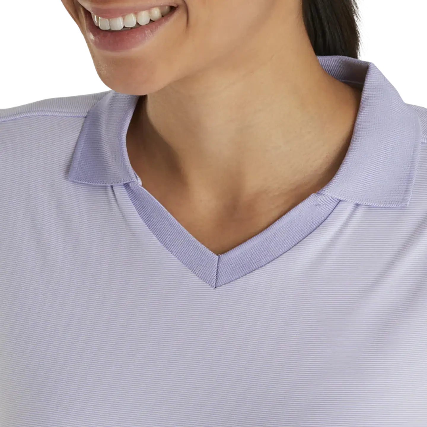 Polera Footjoy Mujer Cuello Abierto Lavanda  4