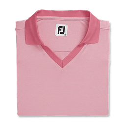 Polera Footjoy Mujer Cuello Abierto Rosada