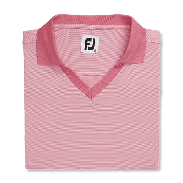 Polera Footjoy Mujer Cuello Abierto Rosada