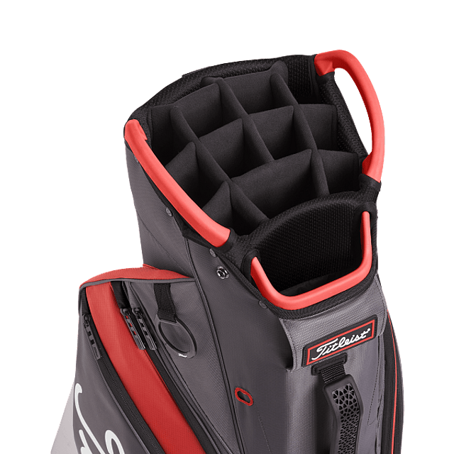 Bolso de carro Titleist Cart 14 Grafito/rojo Isla/Negro 