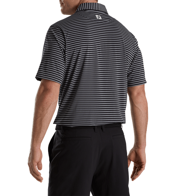 Polera ProDry Pinstripe Negra/Blanco