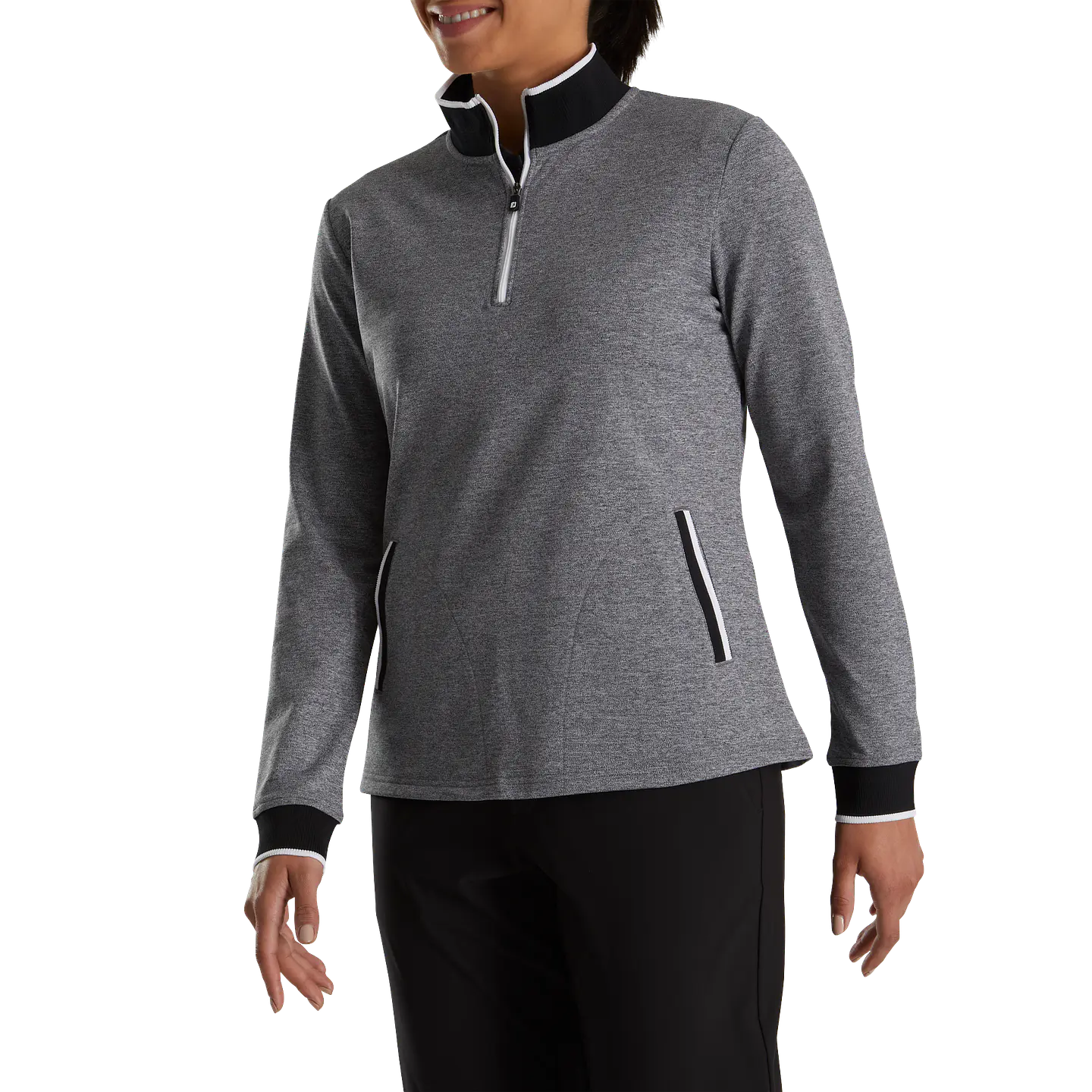 Poleron Mujer cierre 3/4 Half Zip Fleece Back  2