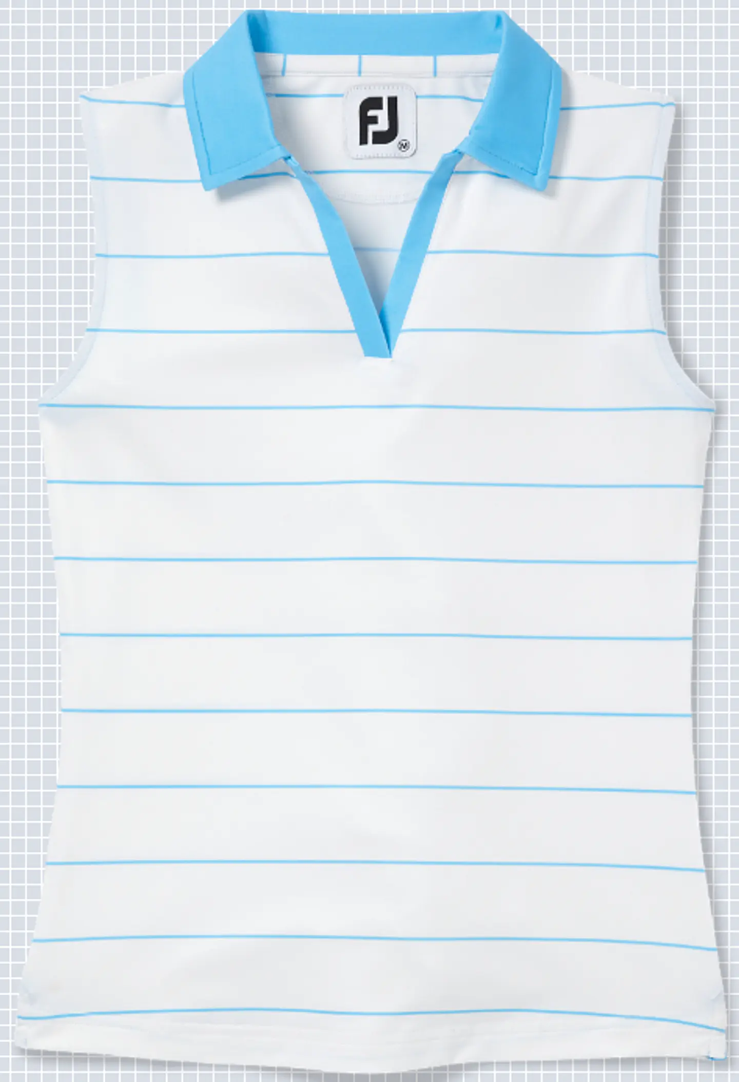 Polera Footjoy sin mangas Niña Blanco/Aqua 3