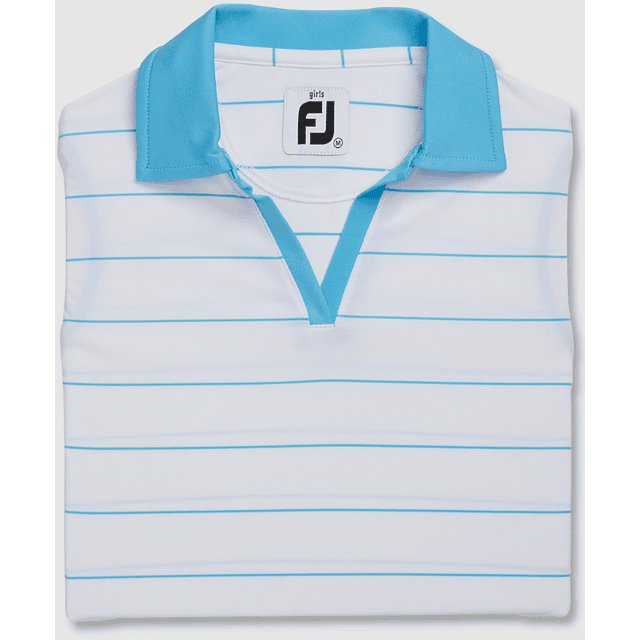 Polera Footjoy sin mangas Niña Blanco/Aqua