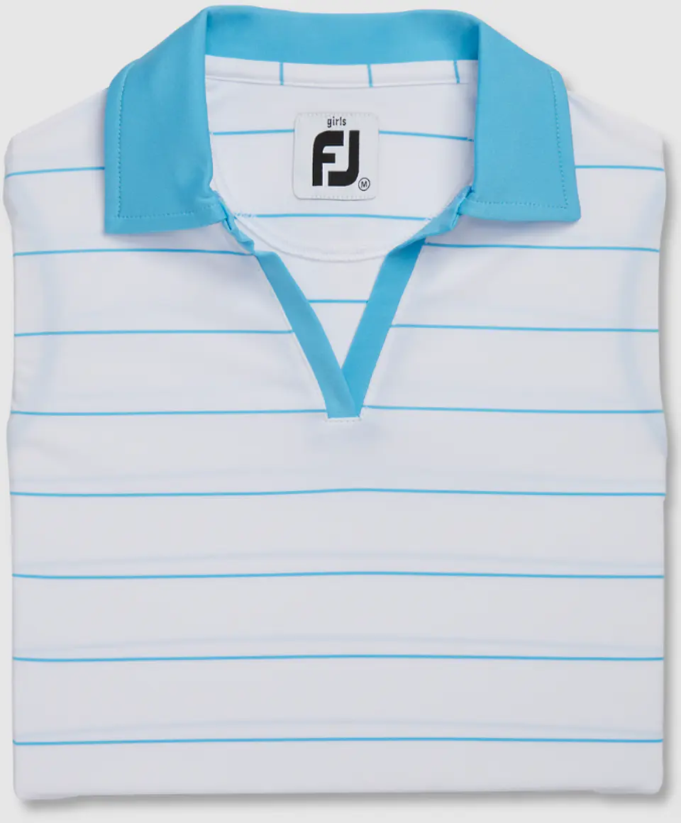 Polera Footjoy sin mangas Niña Blanco/Aqua 1