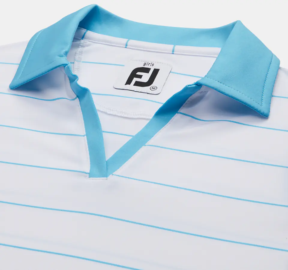 Polera Footjoy sin mangas Niña Blanco/Aqua 2