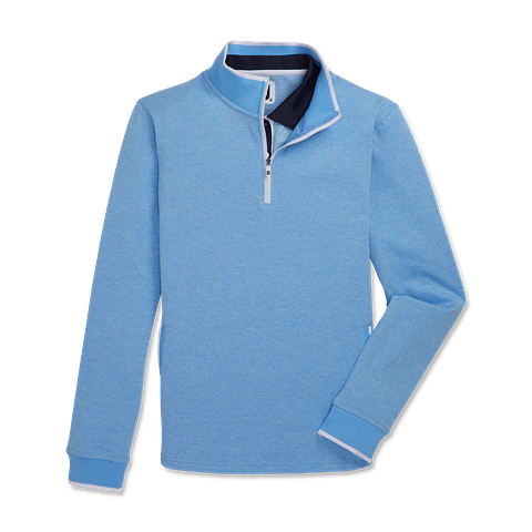 Poleron Mujer cierre 3/4 Half Zip Fleece Back Celeste 