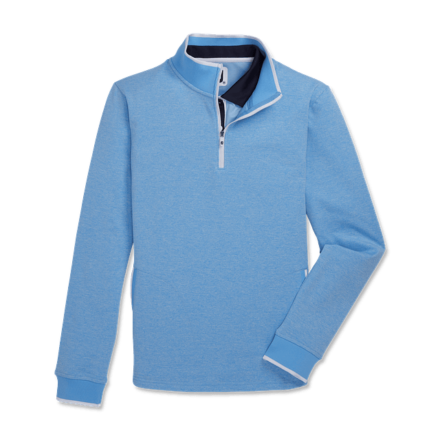 Poleron Mujer cierre 3/4 Half Zip Fleece Back Celeste 