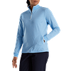 Poleron Mujer cierre 3/4 Half Zip Fleece Back Celeste 